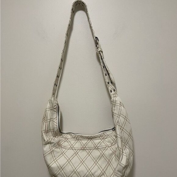 New Urban OUTFITTERS DARCI DENIM SHOULDER BAG CREAM - Picture 11 of 12